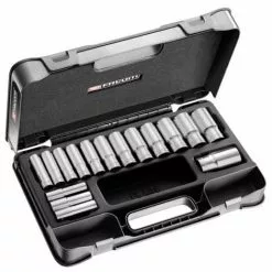 Coffret Douilles 1/2 Longues 12 Pans Métriques FACOM - 16 Pièces - S.404AE