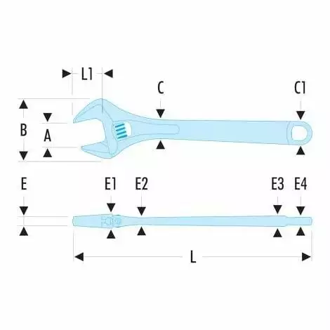 Clé à Molette 12 FACOM Réglage Rapide - Lg.301 Ouv. 41 Mm - 101.12G 3 Clé à Molette 12 FACOM Réglage Rapide - Lg.301 Ouv. 41 Mm - 101.12G – Image 3