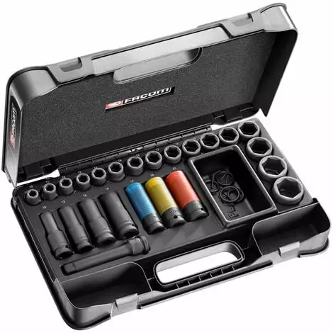 Coffre De Douilles Impact 1/2'' Courtes Et Longues 10 à 32mm FACOM NS.550BPB -FACOM Soldes Boutique 36495035 1