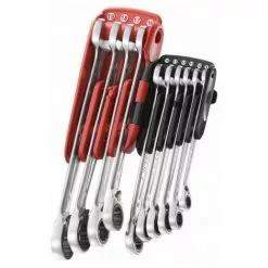 Jeu De Clés FACOM 10 Clés Mixtes à Cliquet Métriques - 8 à 19mm - 467.JP10PB