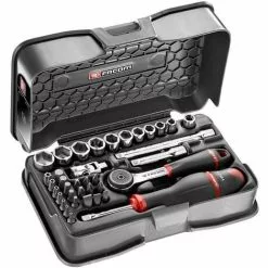 Coffret Cliquet + Douilles 1/4 6 Pans Métriques FACOM - R.161-6P6