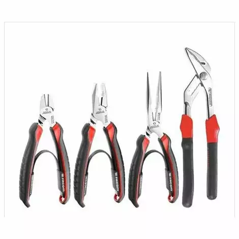 Jeu 4 Pinces FACOM : Multiprise à Verrouillage, Coupante, à Becs Demi-ronds Et Universelle - CPE.A1PB 1 Jeu 4 Pinces FACOM : Multiprise à Verrouillage, Coupante, à Becs Demi-ronds Et Universelle - CPE.A1PB